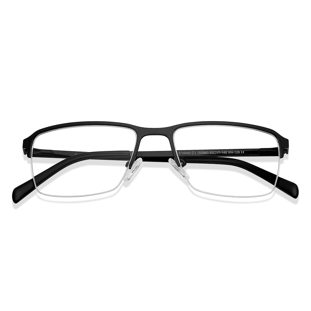 Vincent Chase Black Half Rim Rectangle left side