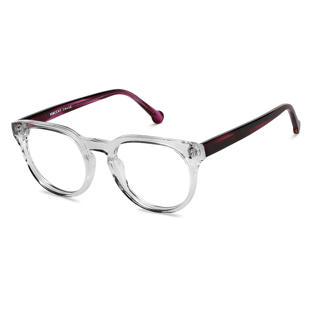 Vincent Chase Online Crystal Transparent Full Rim Round right side