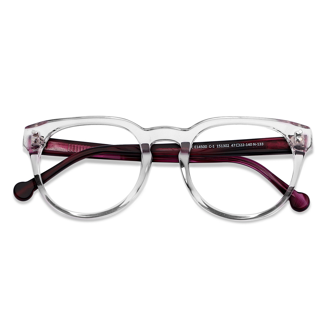 Vincent Chase Online Crystal Transparent Full Rim Round left side