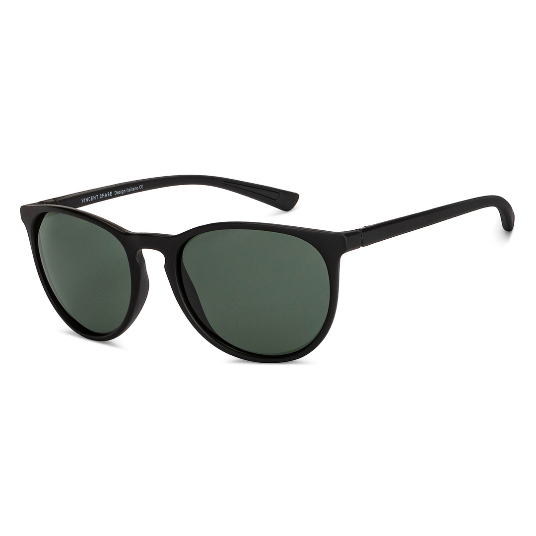 Vincent Chase Polarized Black Full Rim Round left side