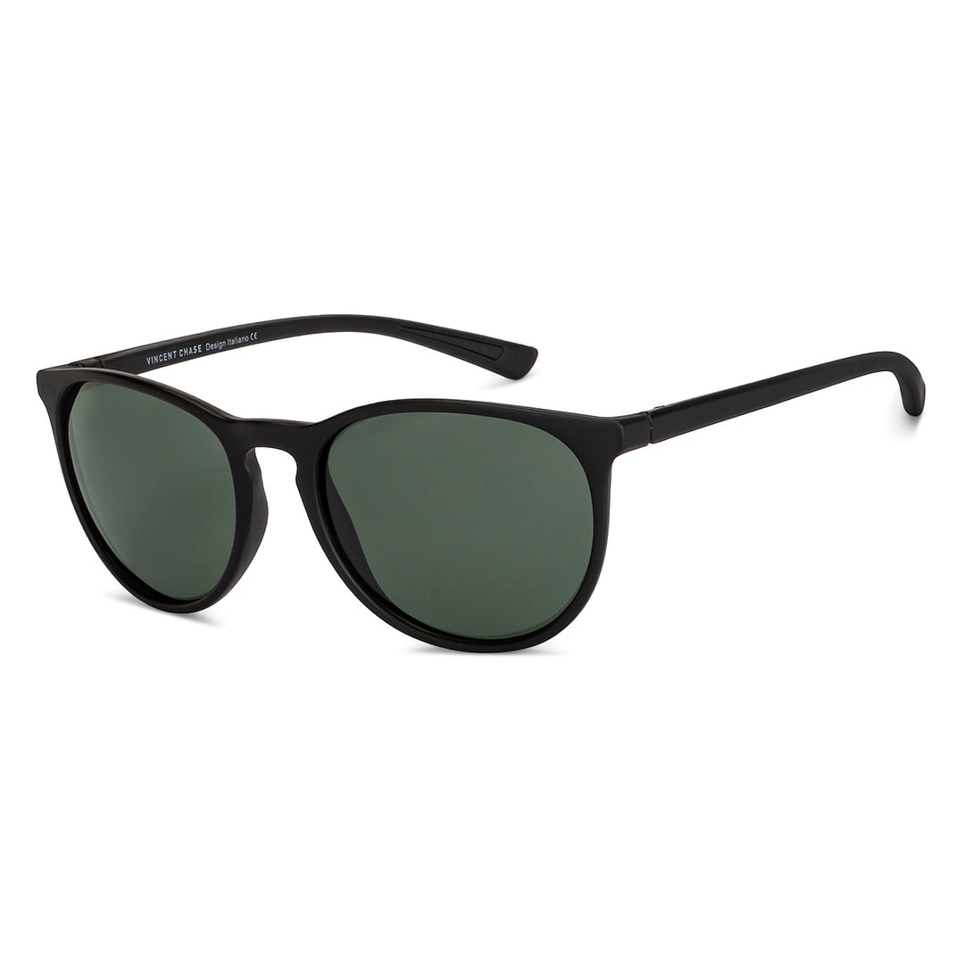 Vincent Chase Polarized Black Full Rim Round right side