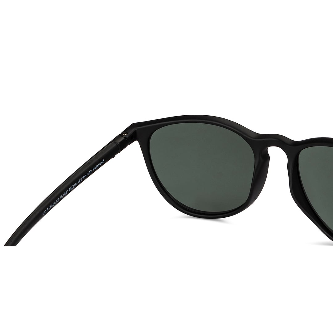 Vincent Chase Polarized Black Full Rim Round right side