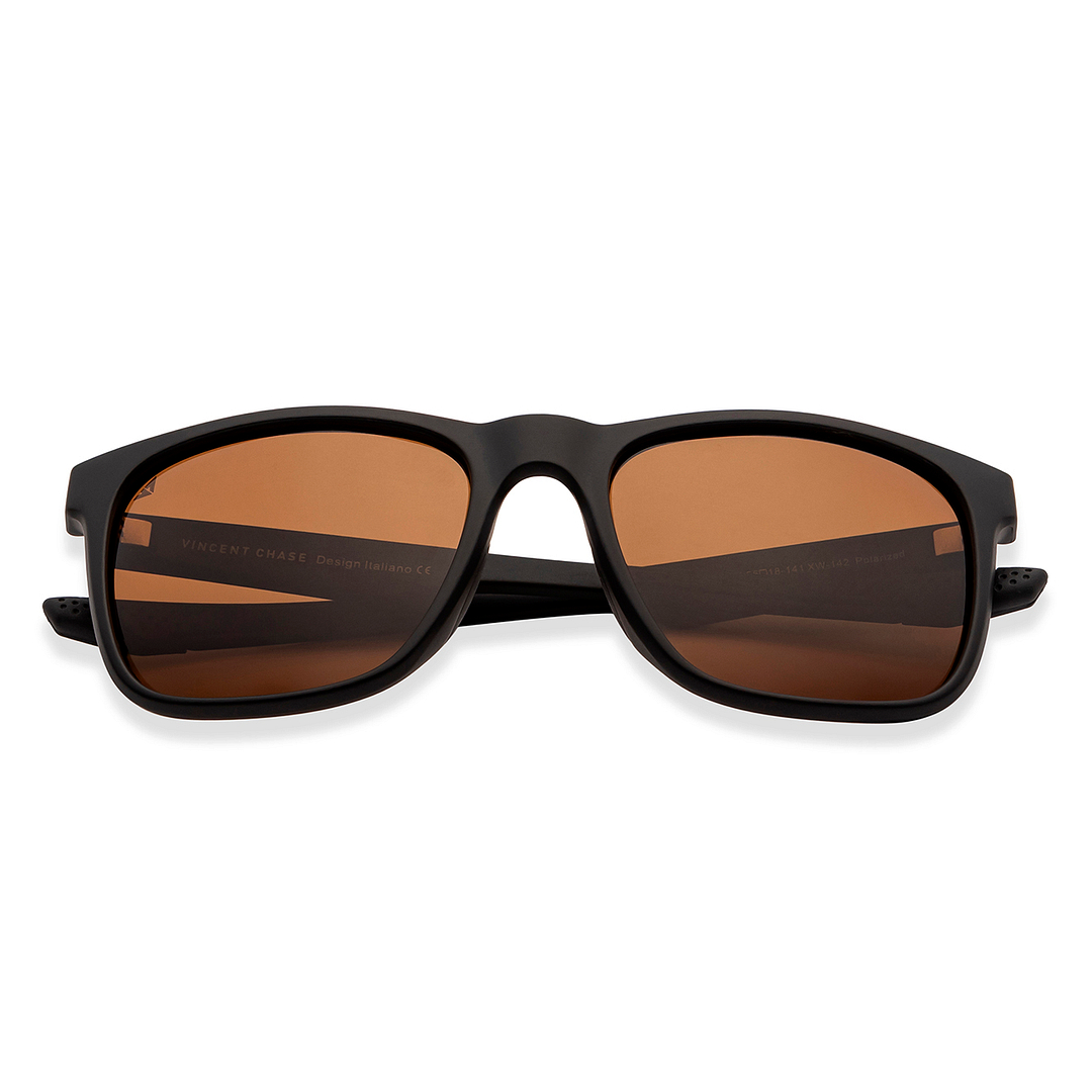 Vincent Chase Black Full Rim Square left side