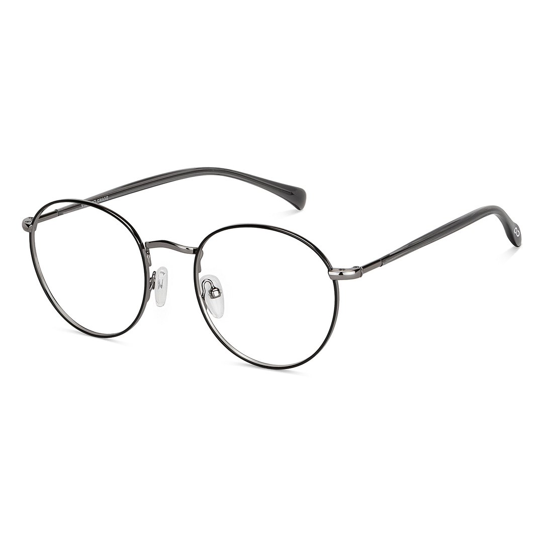 Vincent Chase Online Dark Gunmetal Full Rim Round left side
