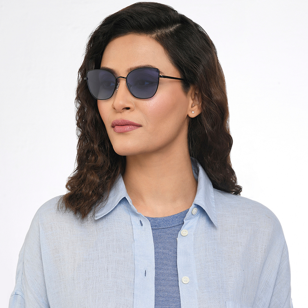 Vincent Chase Polarized Black Full Rim Cat Eye right side