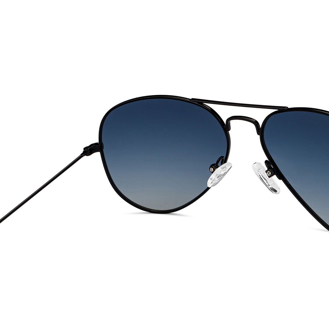 Vincent Chase Polarized Black Full Rim Aviator left side