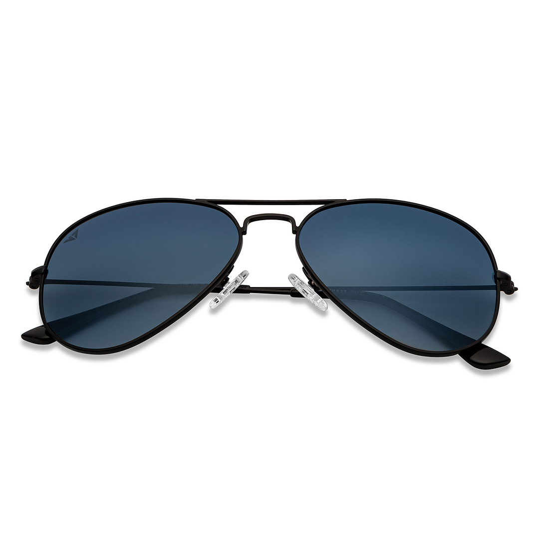 Vincent Chase Polarized Black Full Rim Aviator left side