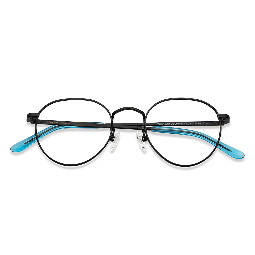 Vincent Chase Online Black Full Rim Round left side