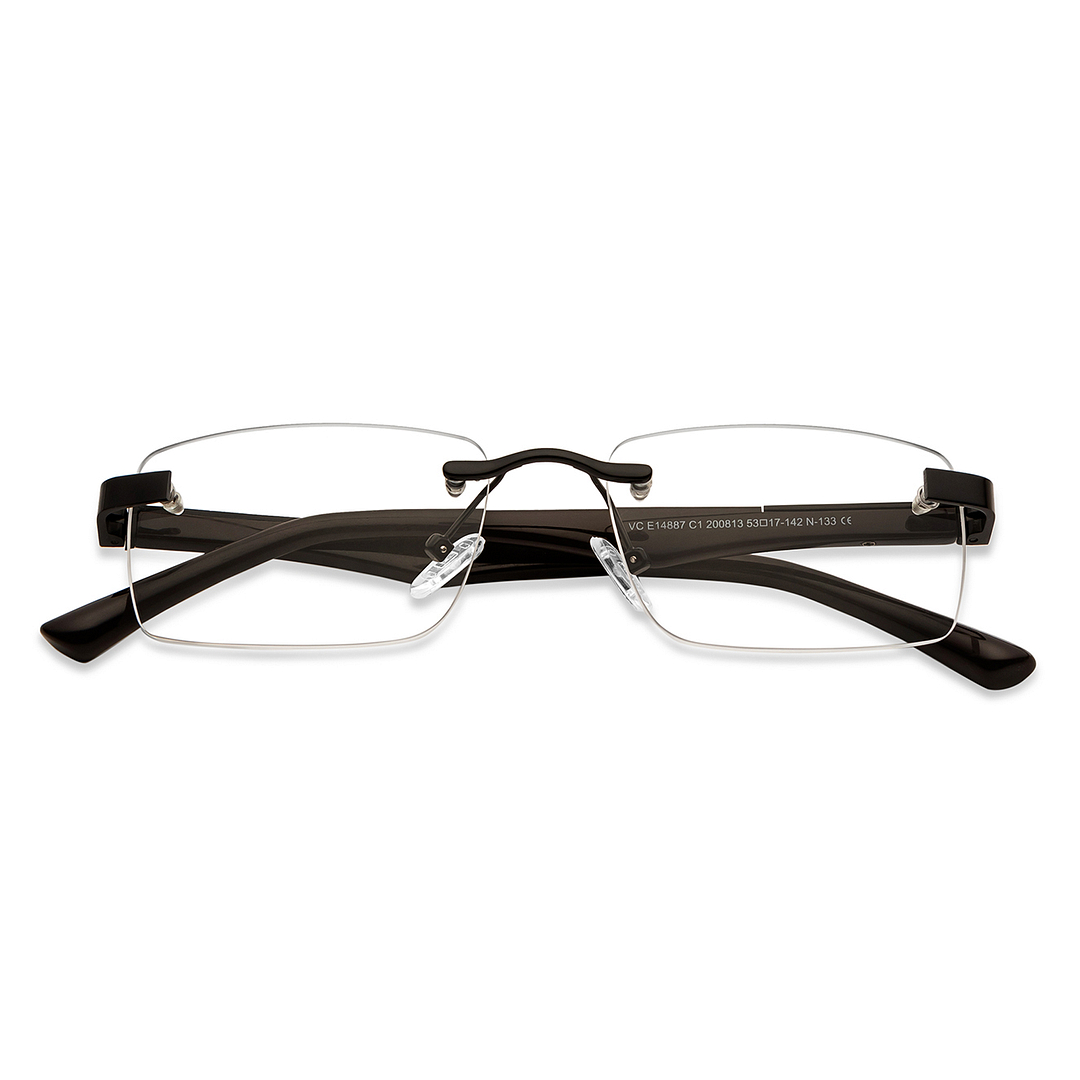 Vincent Chase Online Black Rimless Rectangle left side