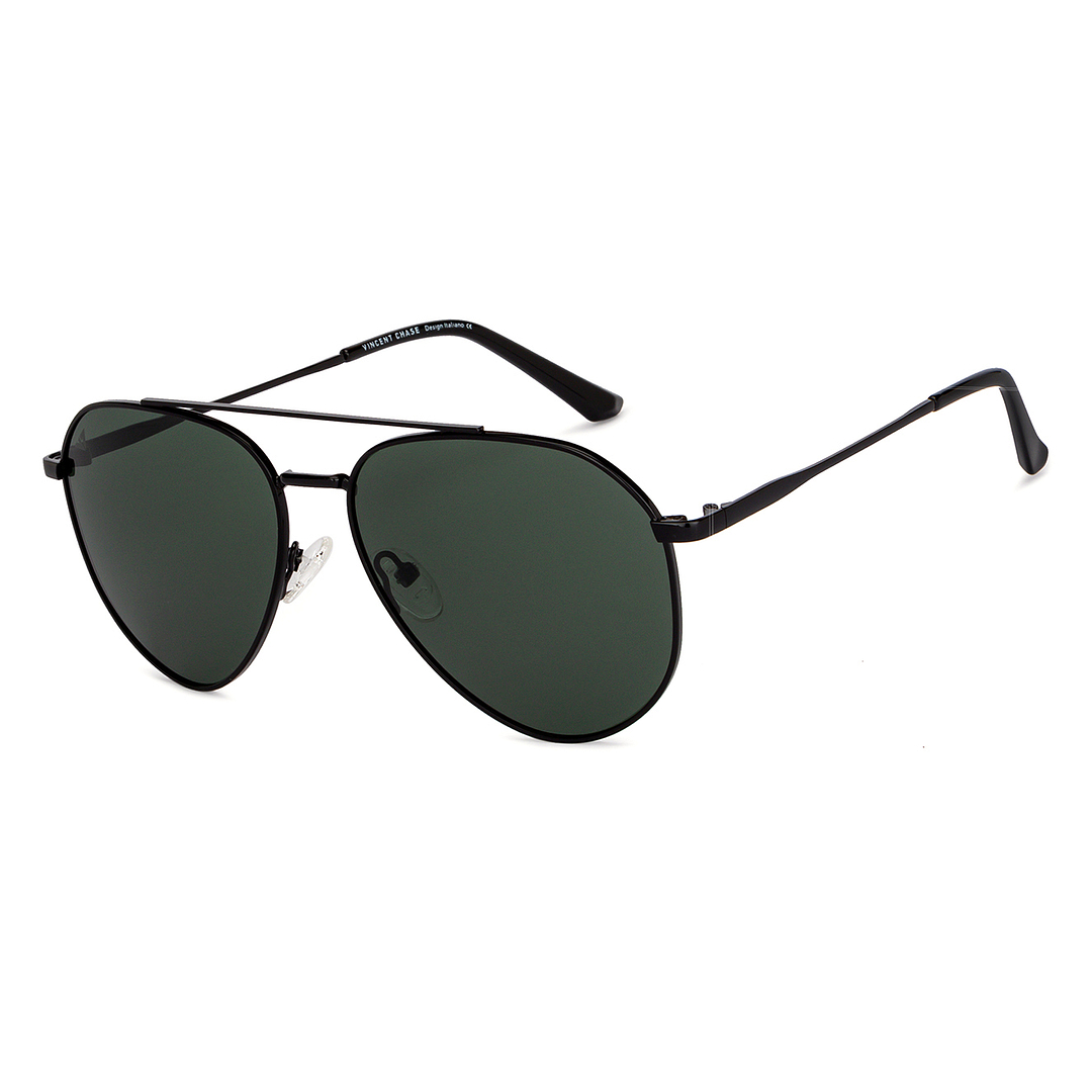 Vincent Chase Polarized Black Full Rim Aviator right side