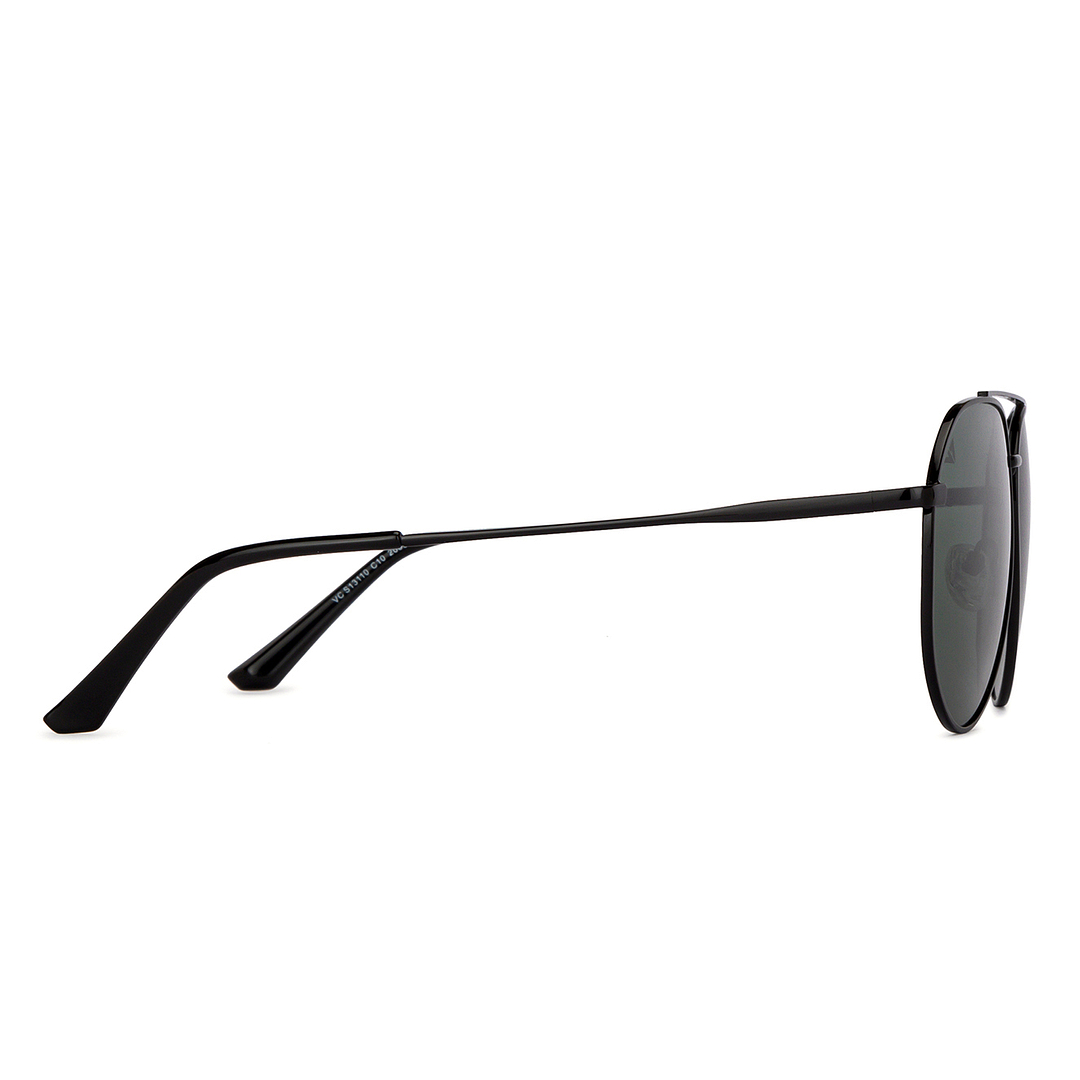 Vincent Chase Polarized Black Full Rim Aviator left side