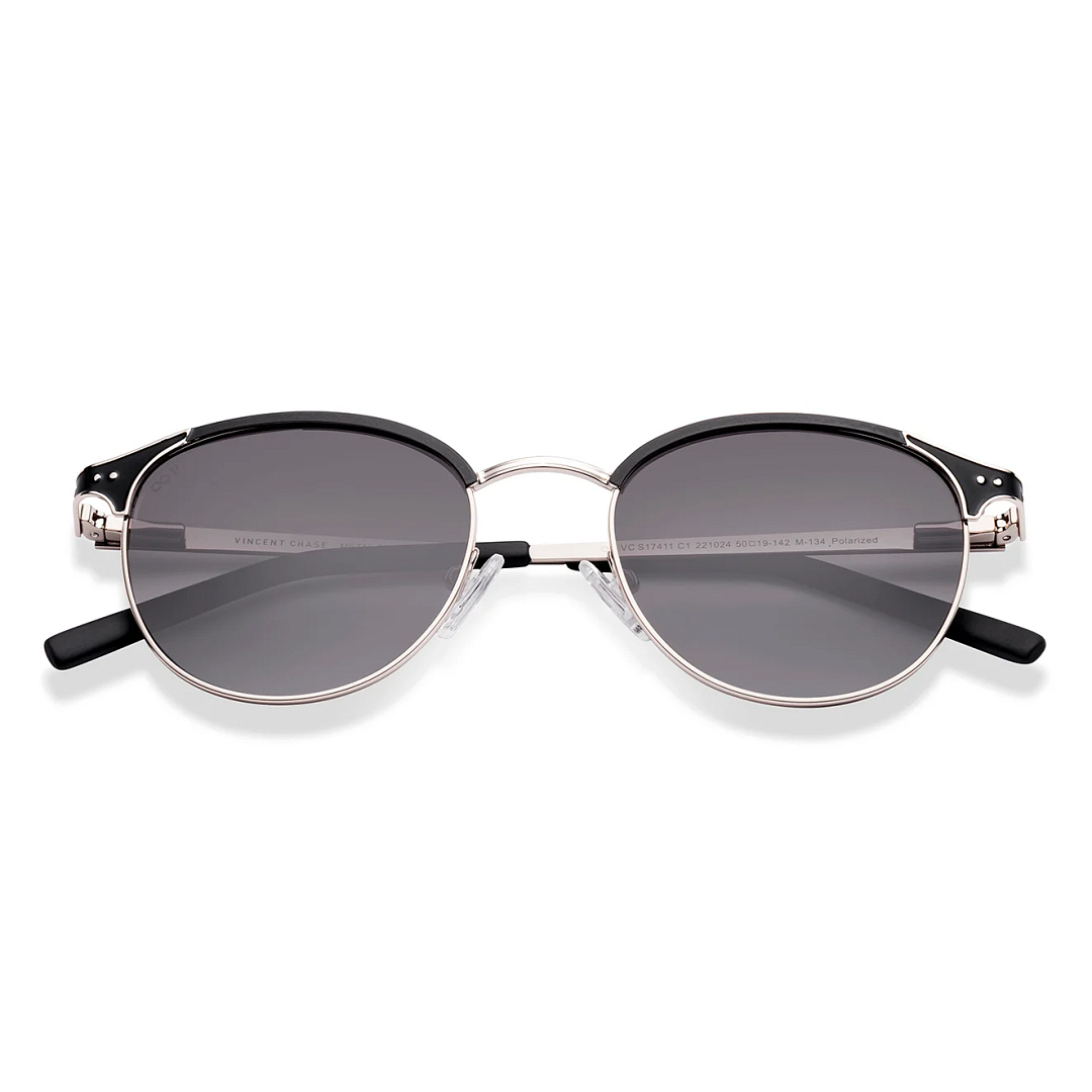 Vincent Chase Polarized Black Full Rim Clubmaster left side