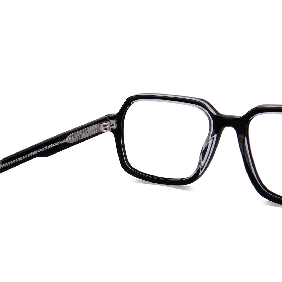 Vincent Chase Black Full Rim Geometric left side