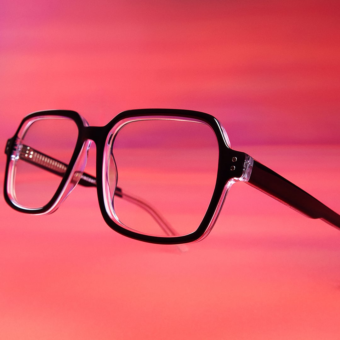 Vincent Chase Black Full Rim Geometric left side