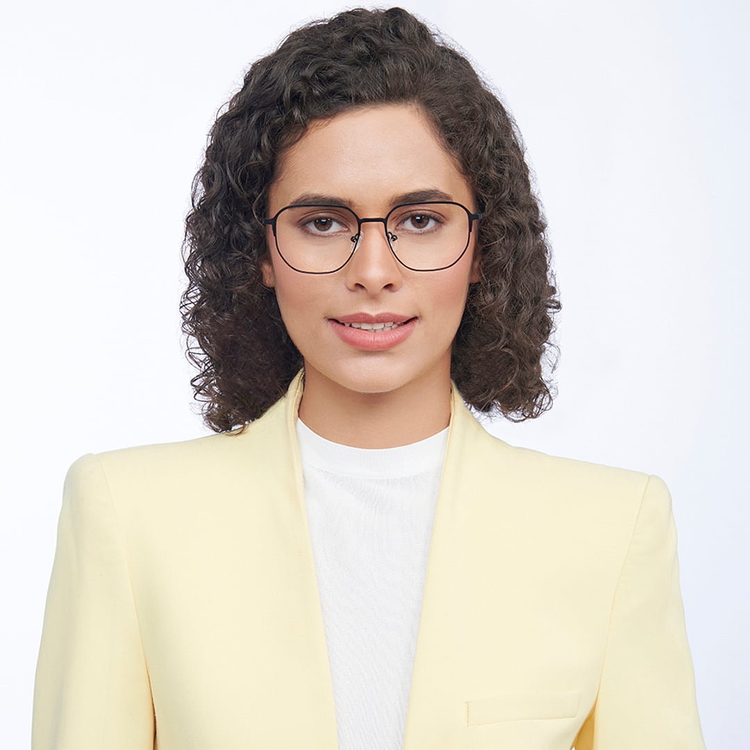 Vincent Chase Black Full Rim Geometric right side