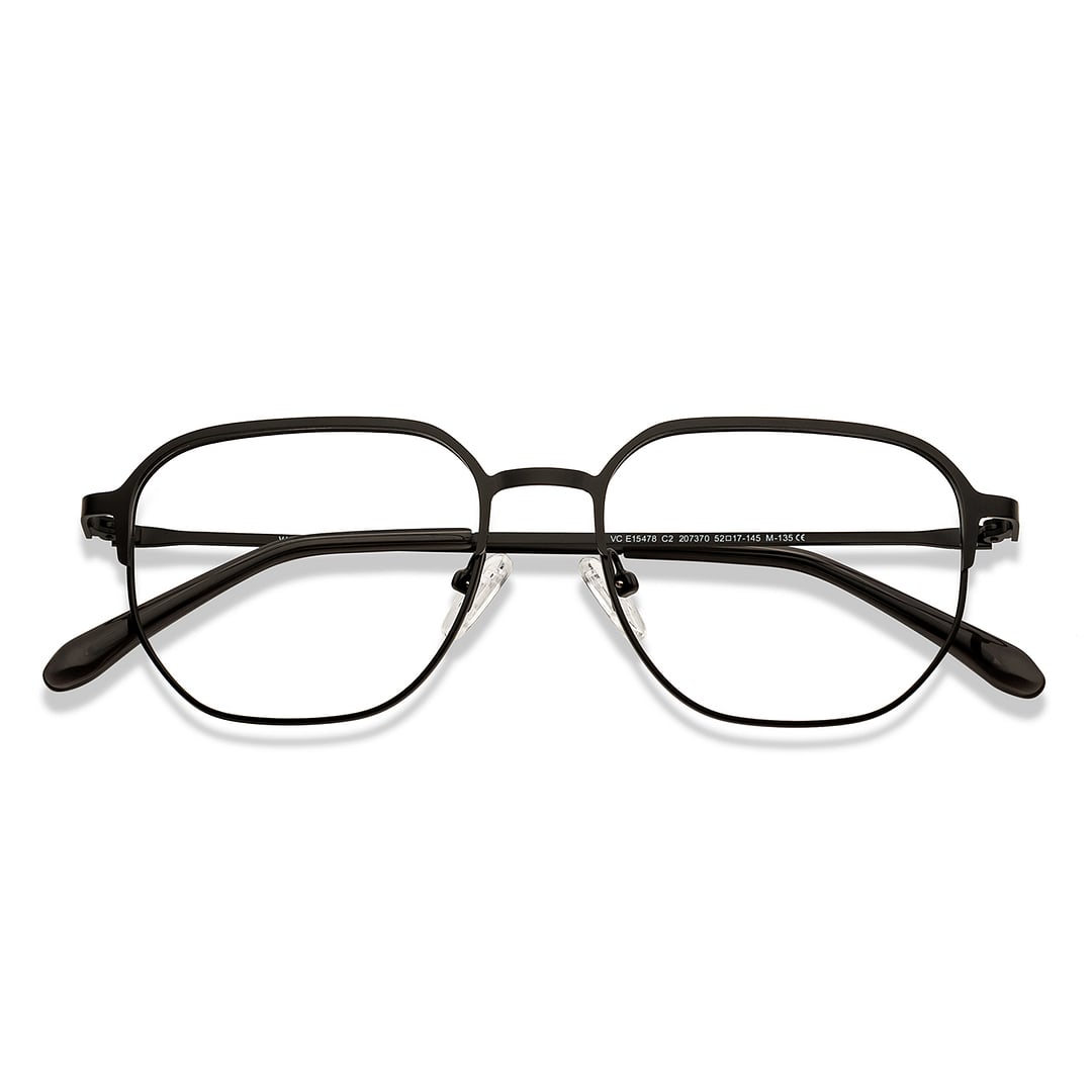 Vincent Chase Black Full Rim Geometric left side