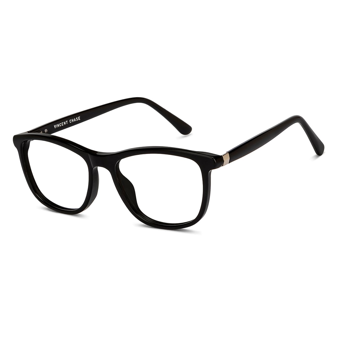 Vincent Chase Black Full Rim Rectangle left side