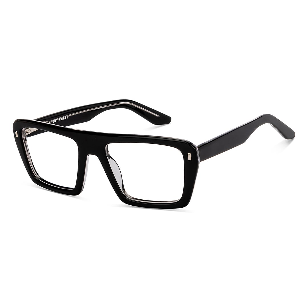 Vincent Chase Black Full Rim Square left side