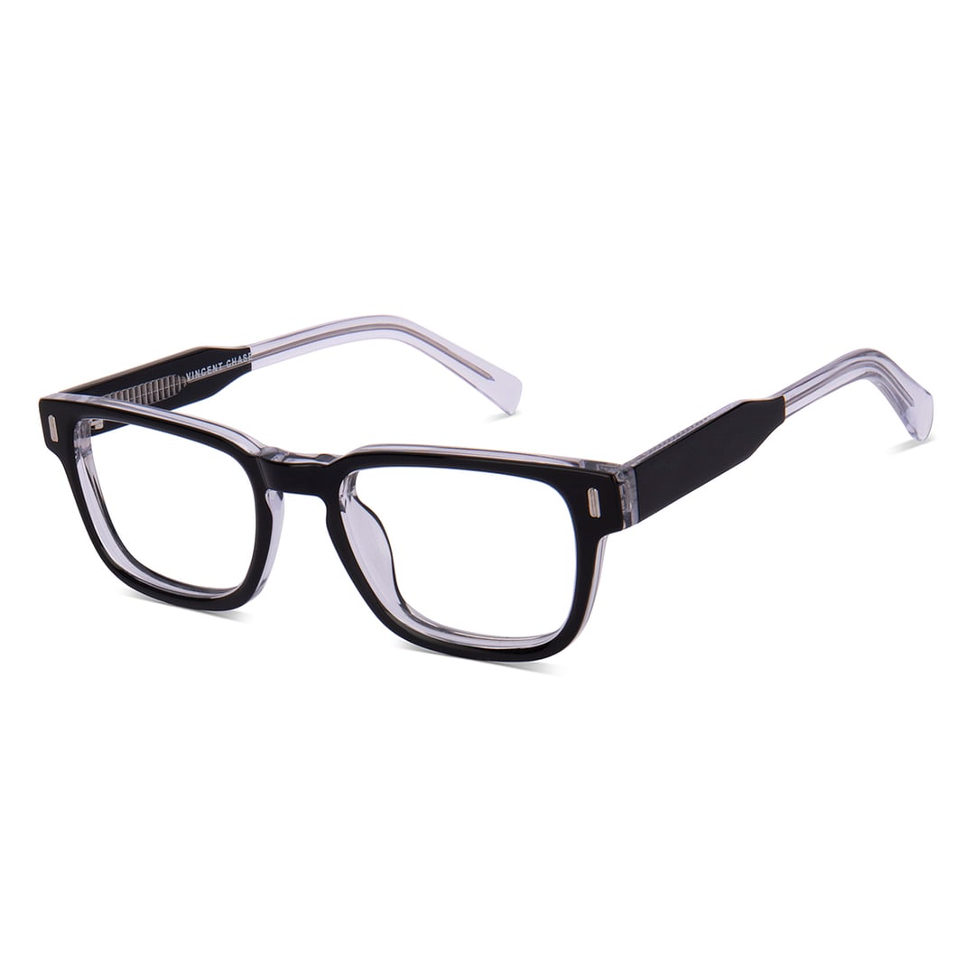 Vincent Chase Black Full Rim Rectangle left side