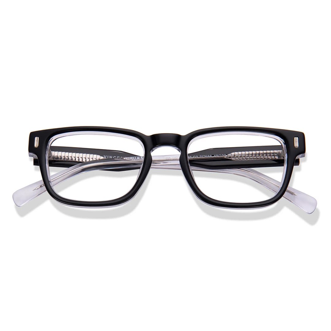 Vincent Chase Black Full Rim Rectangle left side