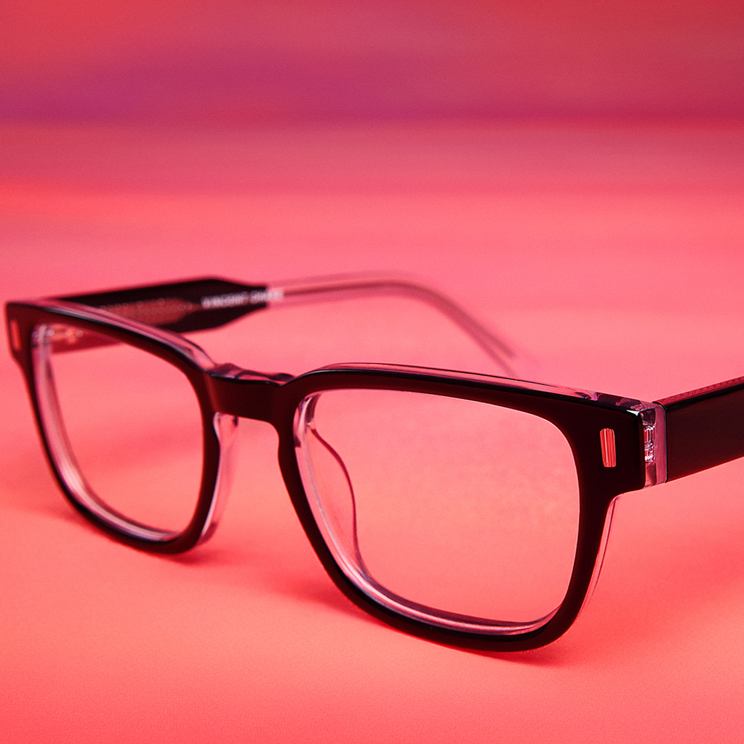 Vincent Chase Black Full Rim Rectangle left side