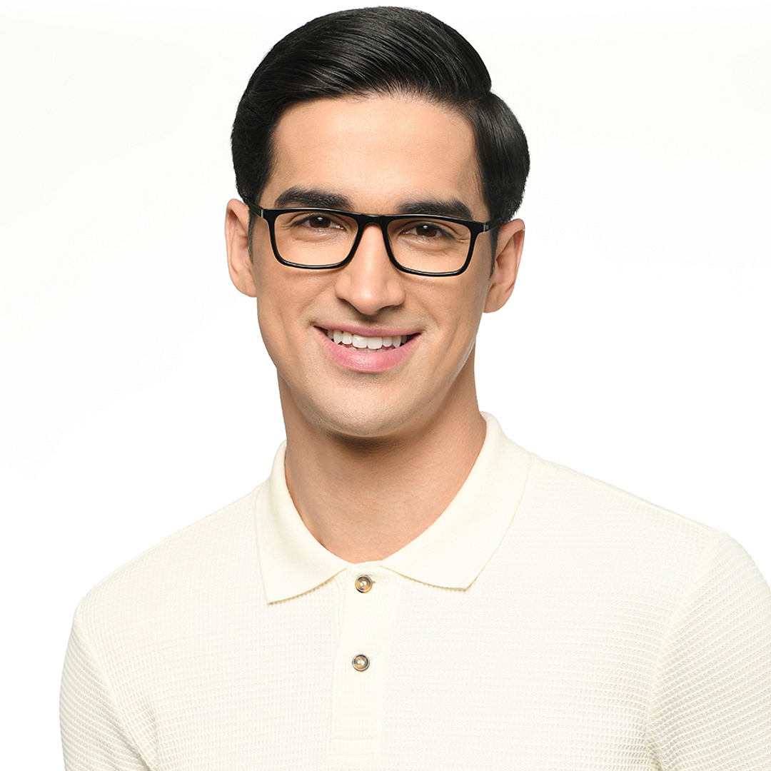 Vincent Chase Black Full Rim Rectangle left side