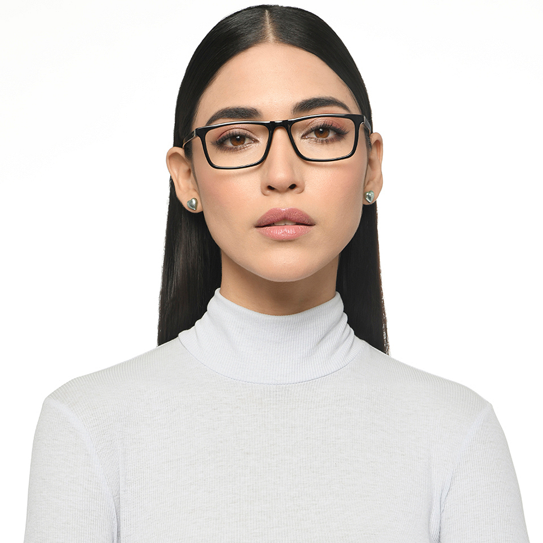 Vincent Chase Black Full Rim Rectangle left side