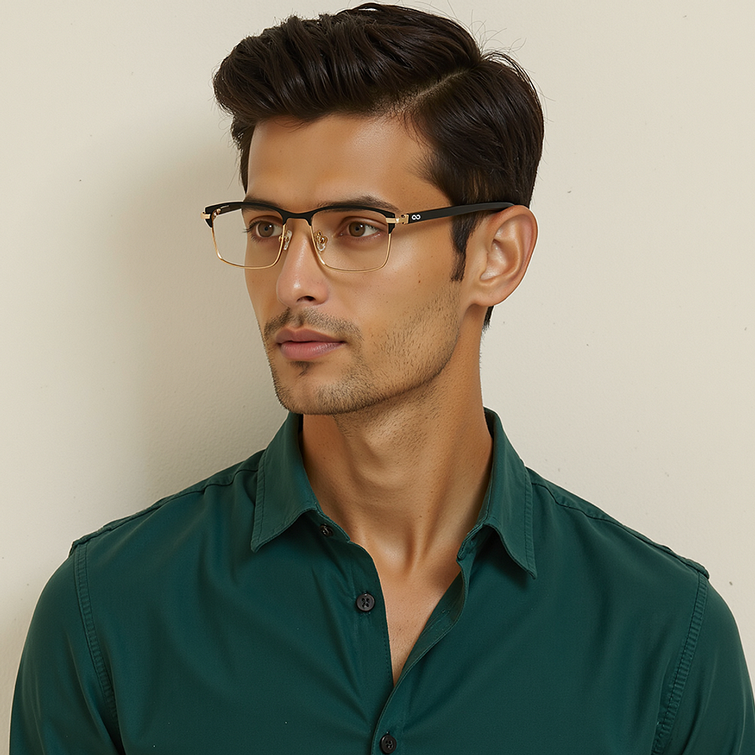 Buy Black Full Rim Rectangle Vincent Chase VC Metal VC E12395