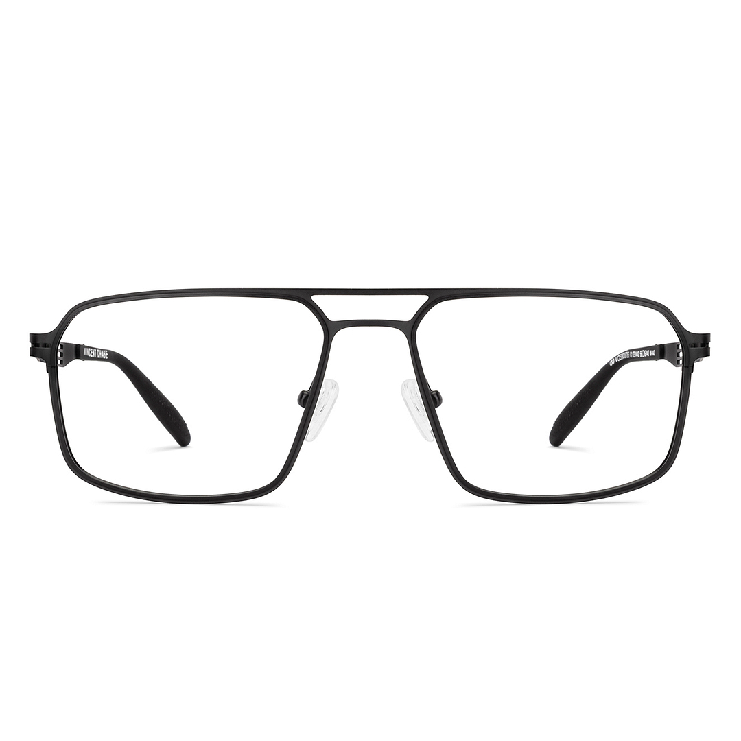 50枚限定 everyone AZS by Vincent Black Full Rim Square Vincent Chase VC SLEEK STEEL VC E000726