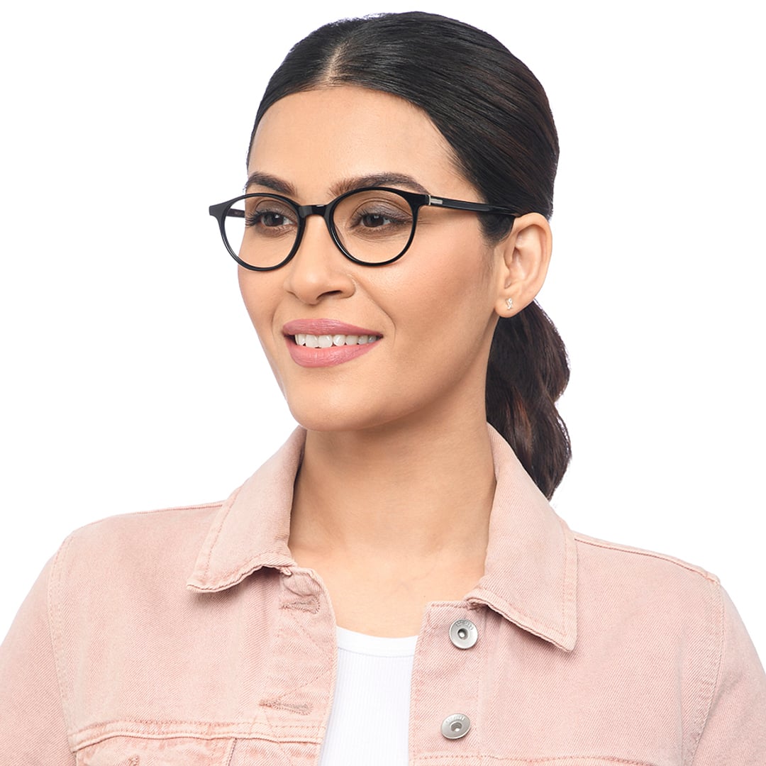 Vincent Chase Black Full Rim Round left side