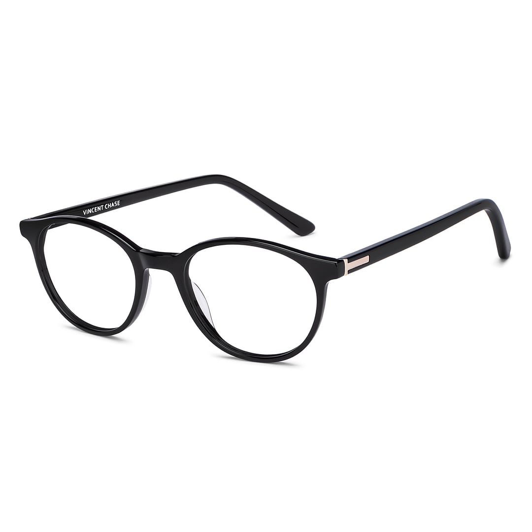 Vincent Chase Black Full Rim Round right side