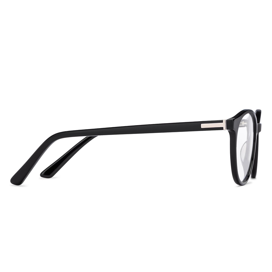 Vincent Chase Black Full Rim Round left side