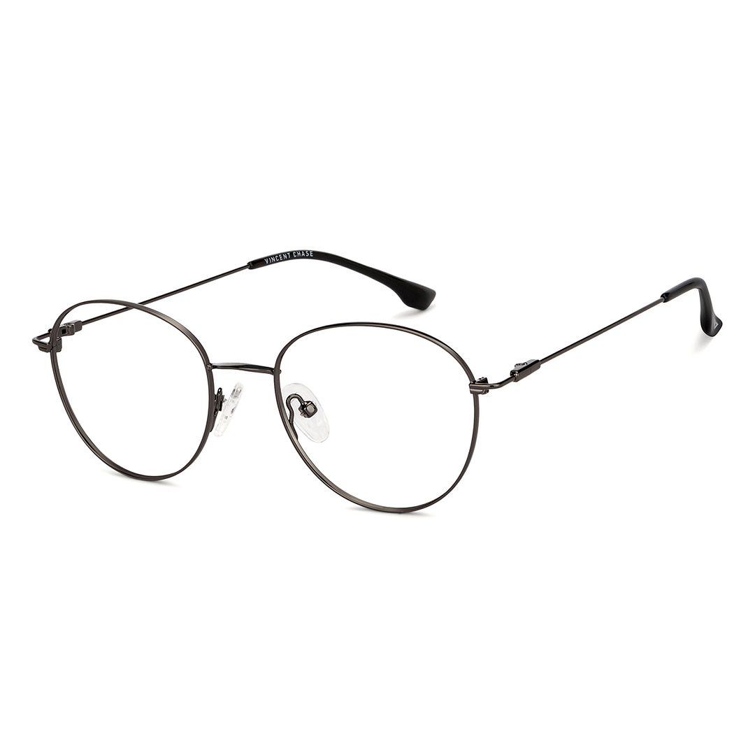 Vincent Chase Black Full Rim Round left side