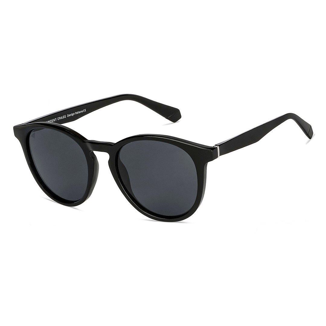 Vincent Chase Polarized Black Full Rim Round left side