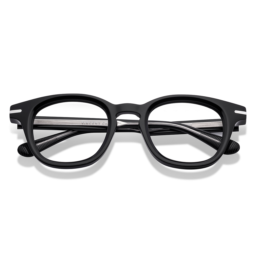 Vincent Chase Black Full Rim Square left side