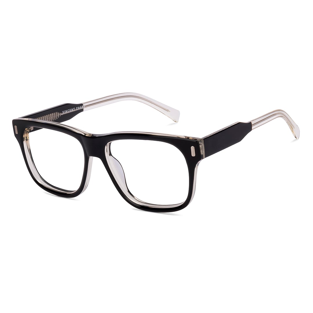 Vincent Chase Black Full Rim Square left side