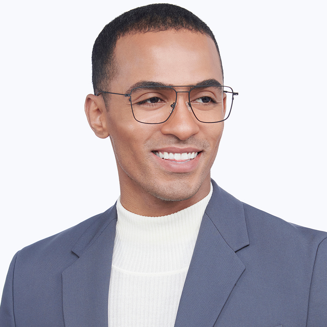 Vincent Chase Online Black Full Rim Geometric left side