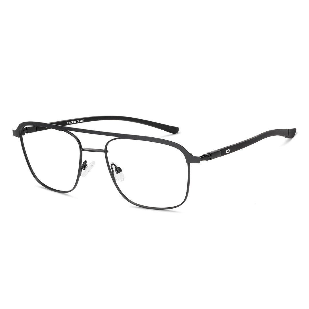 YA−MAN EP-17SB Buy Black Full Rim Square Vincent Chase SLEEK STEEL VC E17983