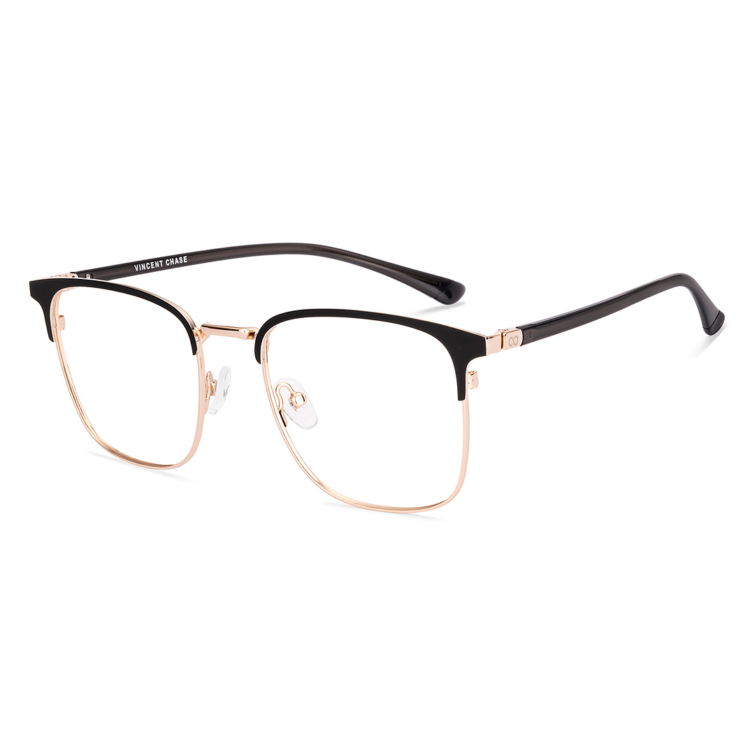 Buy Black Gold Black Full Rim Square Vincent Chase Metal VC E18098