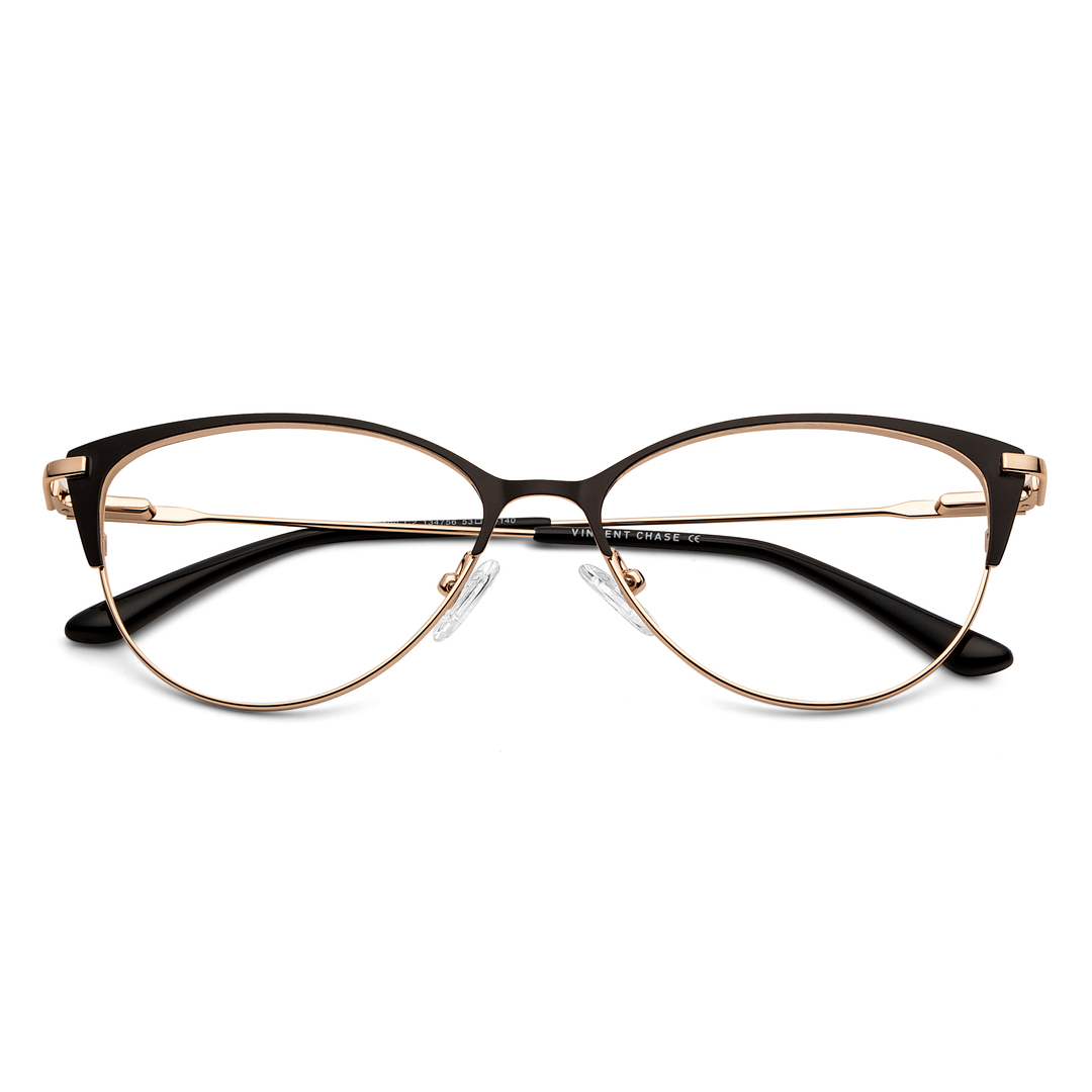 Vincent Chase Black Full Rim Cat Eye left side