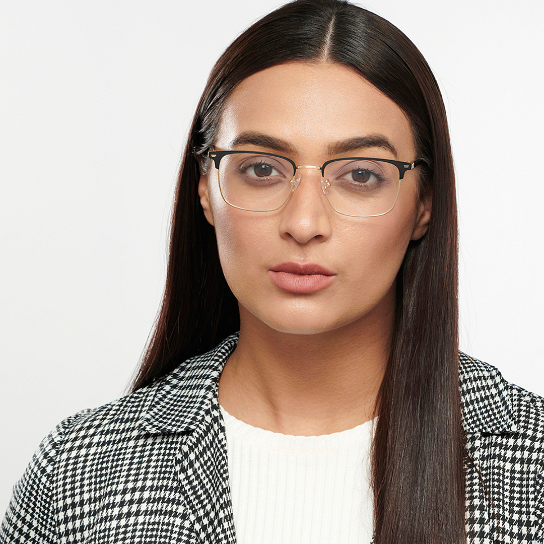 Vincent Chase Black Full Rim Square left side