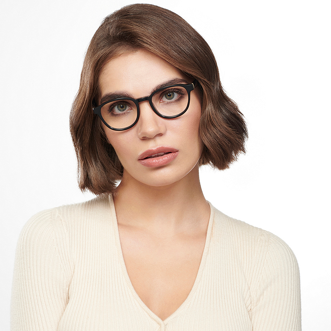 Vincent Chase Online Black Full Rim Round left side