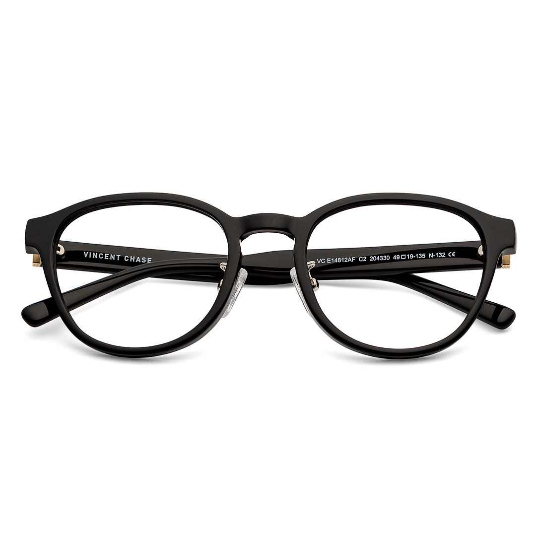 Vincent Chase Online Black Full Rim Round left side