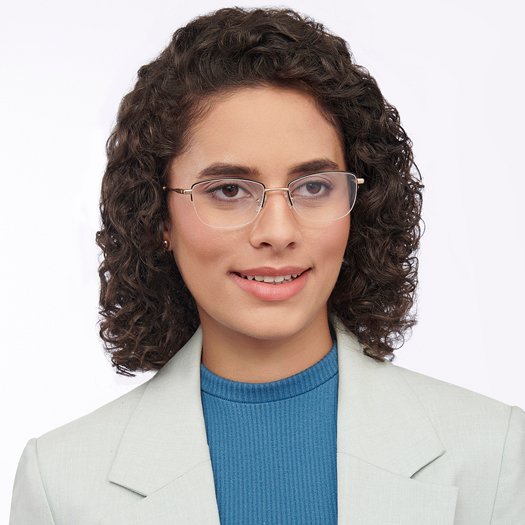 Vincent Chase Online Black Half Rim Rectangle left side