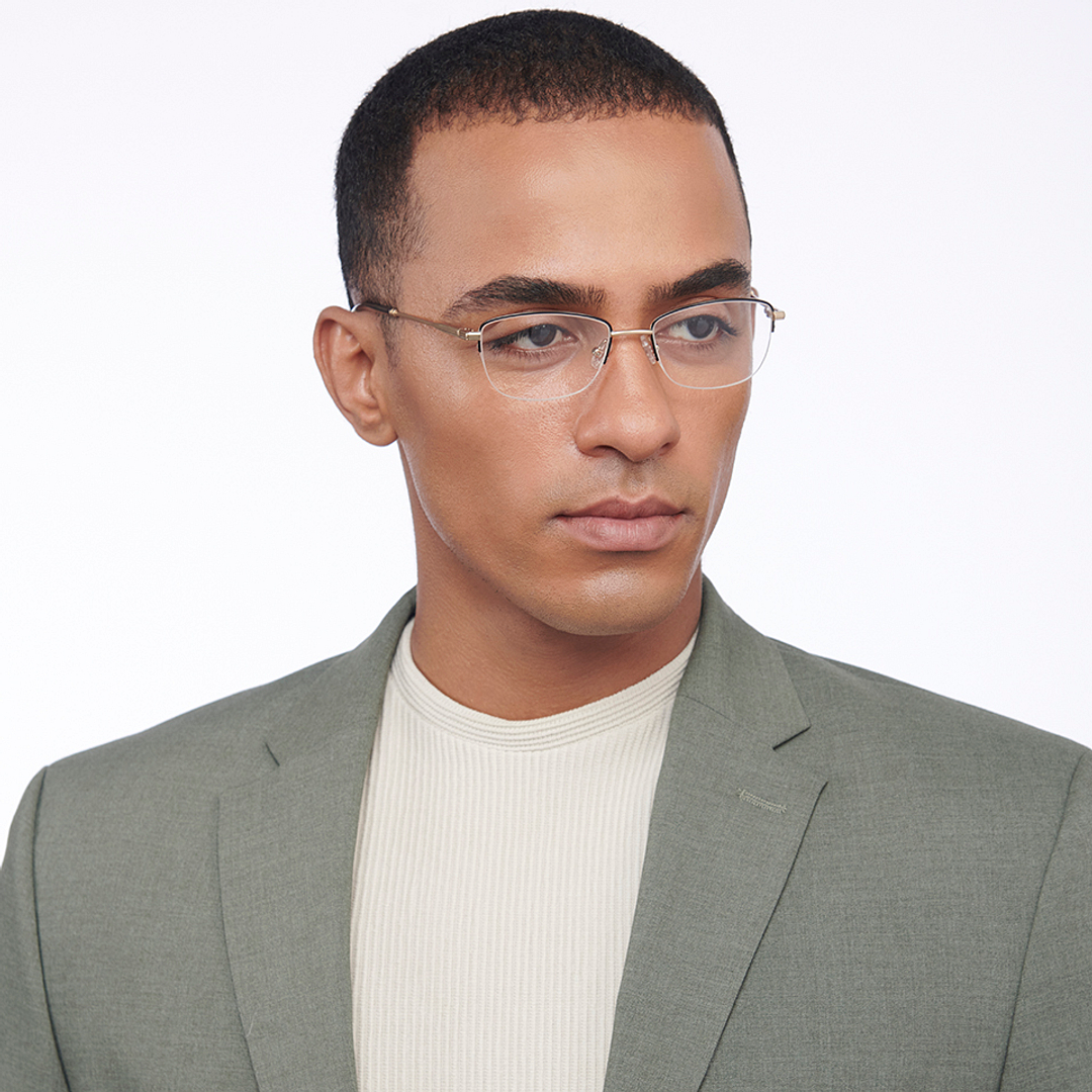 Vincent Chase Online Black Half Rim Rectangle right side