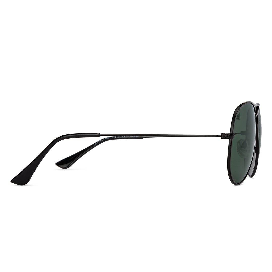 Vincent Chase Polarized Black Full Rim Aviator left side