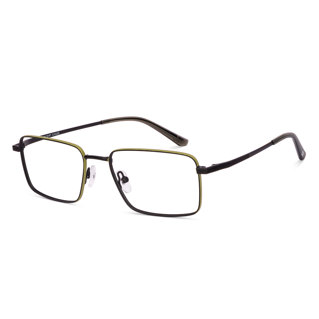 Buy Black Green Full Rim Rectangle Vincent Chase VC Trending VC