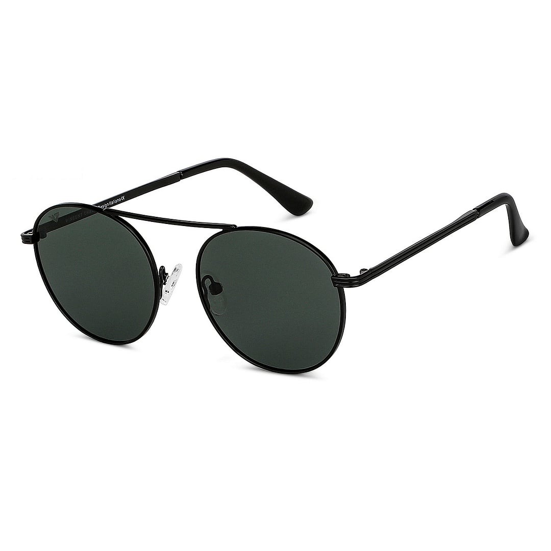 Vincent Chase Polarized Black Full Rim Round left side