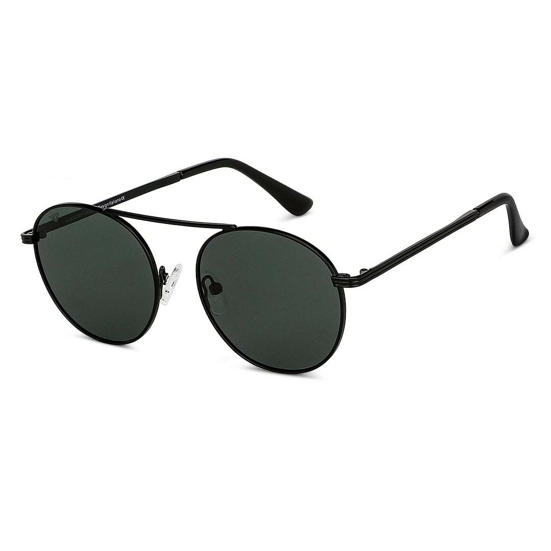 Vincent Chase Polarized Black Full Rim Round left side