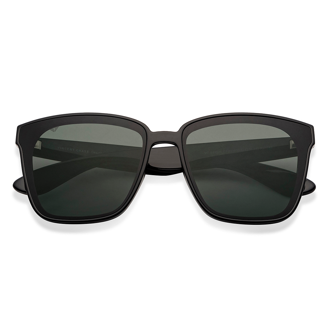 Vincent Chase Black Full Rim Square left side